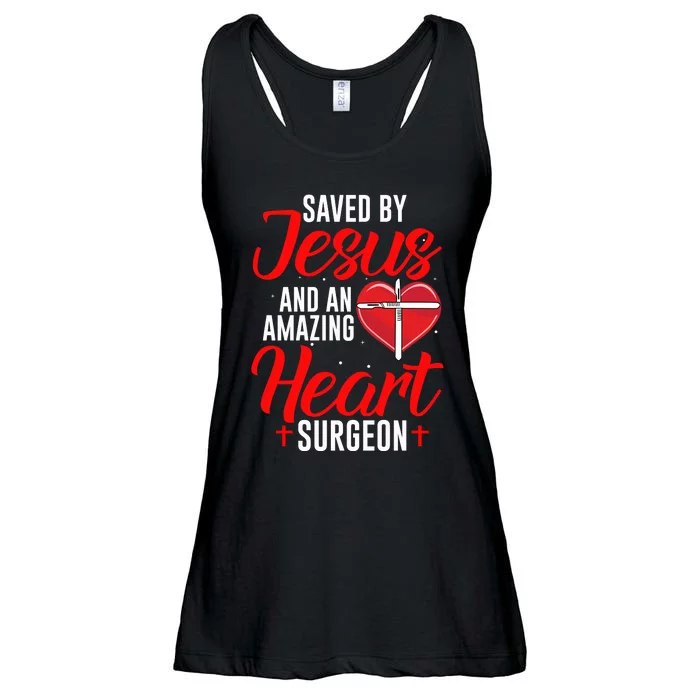 Saved By Jesus Open Heart Surgery Bypass Surgery Survivor Cool Gift Ladies Essential Flowy Tank