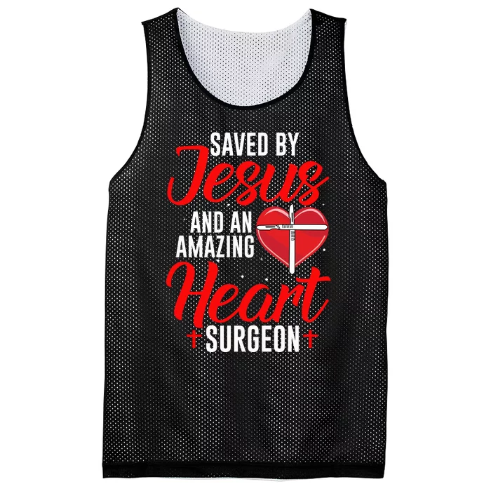 Saved By Jesus Open Heart Surgery Bypass Surgery Survivor Cool Gift Mesh Reversible Basketball Jersey Tank