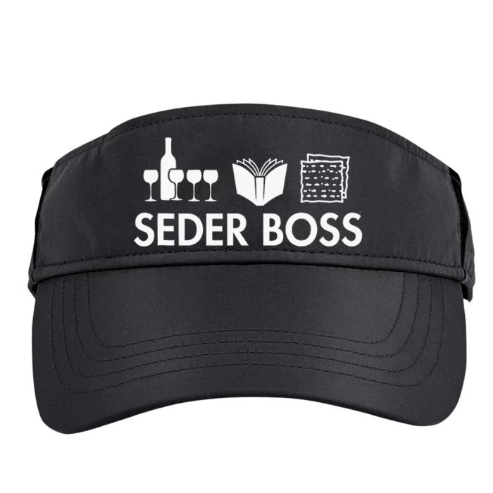 Seder Boss Jewish Funny Passover Leader Matzah Matzo Adult Drive Performance Visor