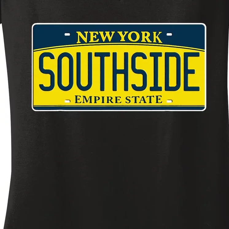 Southside Brooklyn Jamaica Queens Ny New York Neighborhood Women's V-Neck T-Shirt