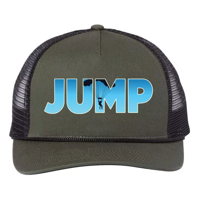 Skydiving | Base Jumping | Parachute | Parachutist Retro Rope Trucker Hat Cap