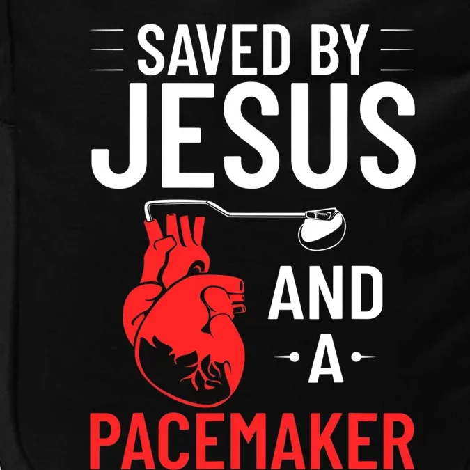 Saved By Jesus And A Pacemaker Heart Disease Awareness Impact Tech Backpack