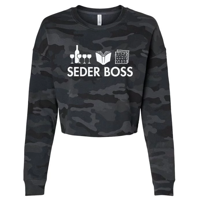 Seder Boss Jewish Cropped Pullover Crew