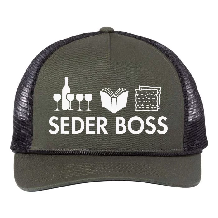 Seder Boss Jewish Retro Rope Trucker Hat Cap