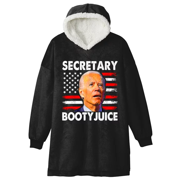 Secretary Booty Juice Funny Anti Biden Hooded Wearable Blanket