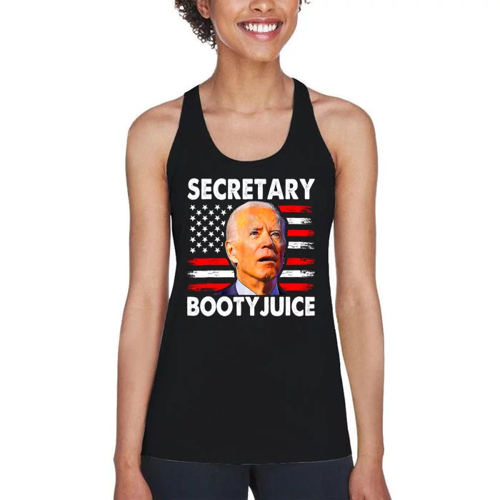 Secretary Booty Juice Funny Anti Biden Women's Racerback Tank