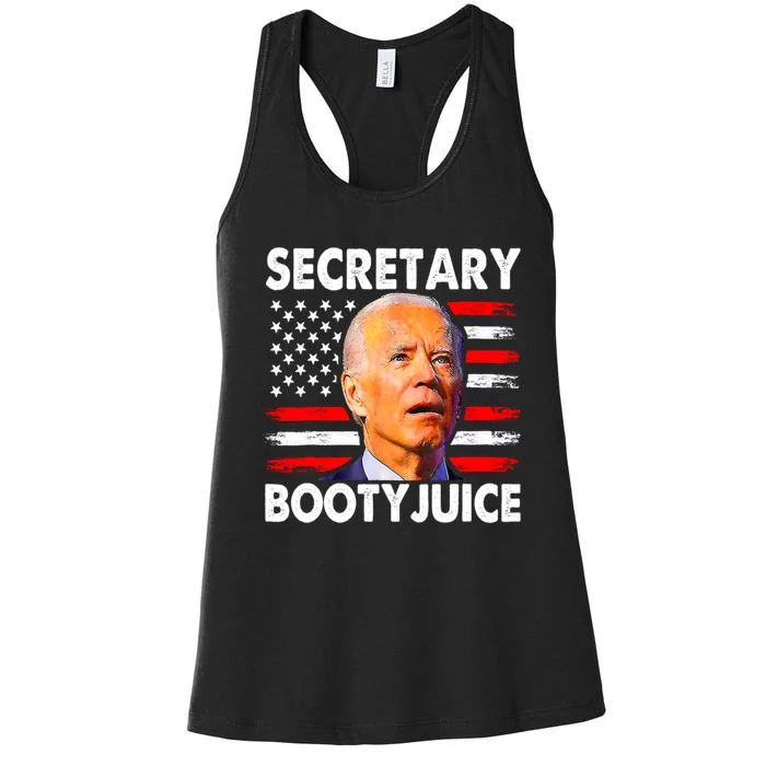 Secretary Booty Juice Funny Anti Biden Women's Racerback Tank