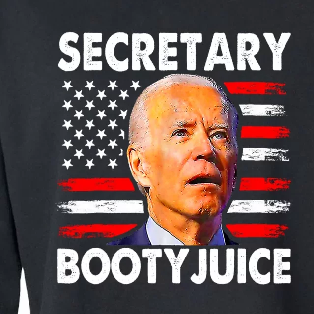 Secretary Booty Juice Funny Anti Biden Cropped Pullover Crew