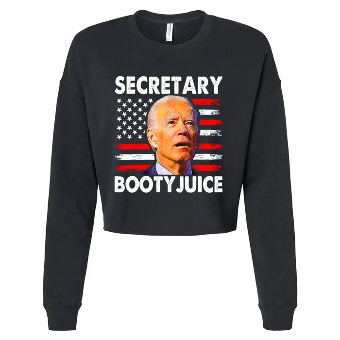 Secretary Booty Juice Funny Anti Biden Cropped Pullover Crew