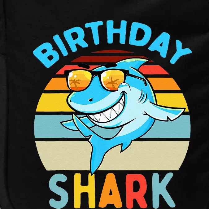 Shark Birthday Kids Matching Family Boy Impact Tech Backpack