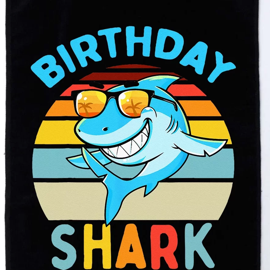 Shark Birthday Kids Matching Family Boy Platinum Collection Golf Towel