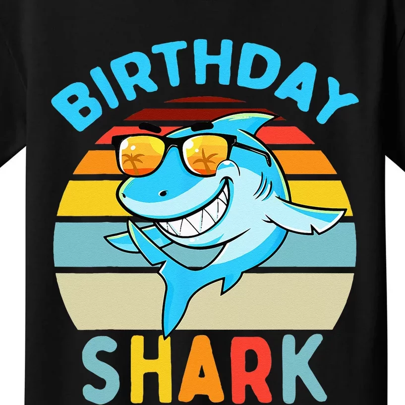 Shark Birthday Kids Matching Family Boy Kids T-Shirt