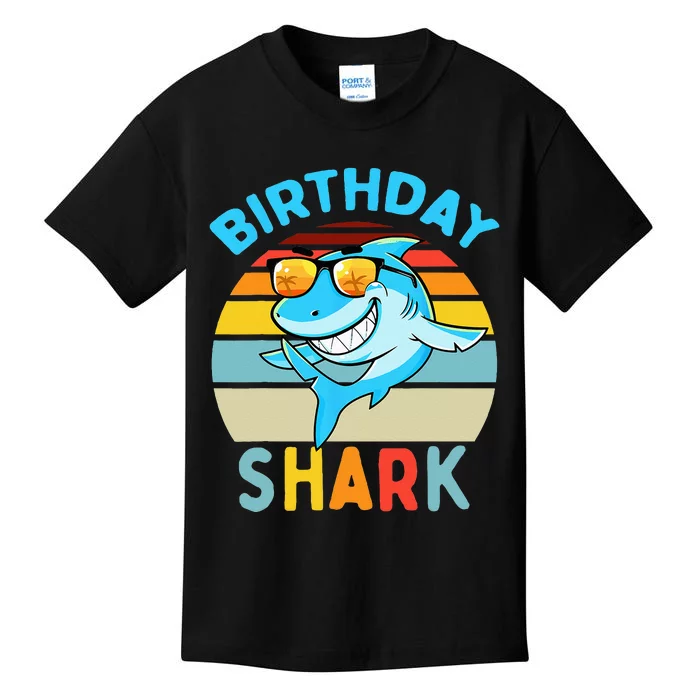 Shark Birthday Kids Matching Family Boy Kids T-Shirt