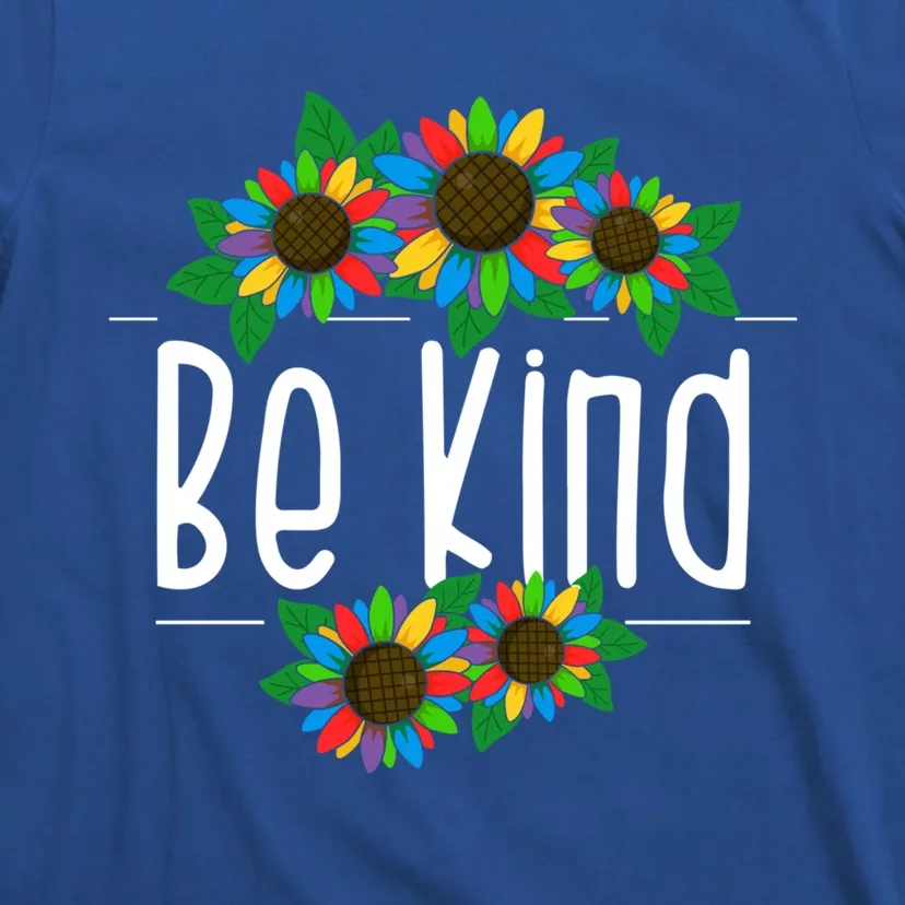 Sunflower Be Kind Autism Awareness Kindness Gift T-Shirt