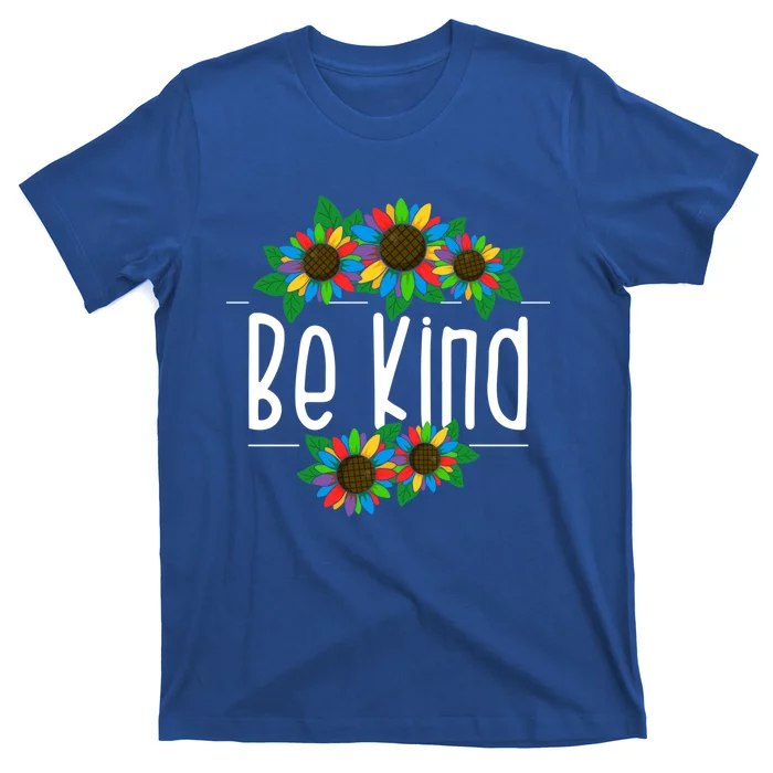 Sunflower Be Kind Autism Awareness Kindness Gift T-Shirt