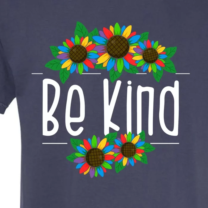 Sunflower Be Kind Autism Awareness Kindness Gift Garment-Dyed Heavyweight T-Shirt