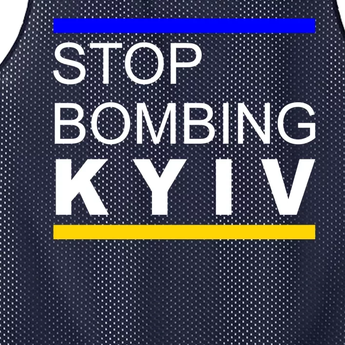 Stop Bombing Kyiv Support Ukraine Mesh Reversible Basketball Jersey Tank