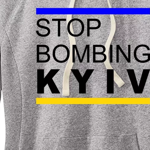 Stop Bombing Kyiv Support Ukraine Women's Fleece Hoodie