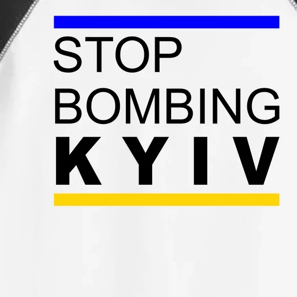 Stop Bombing Kyiv Support Ukraine Toddler Fine Jersey T-Shirt