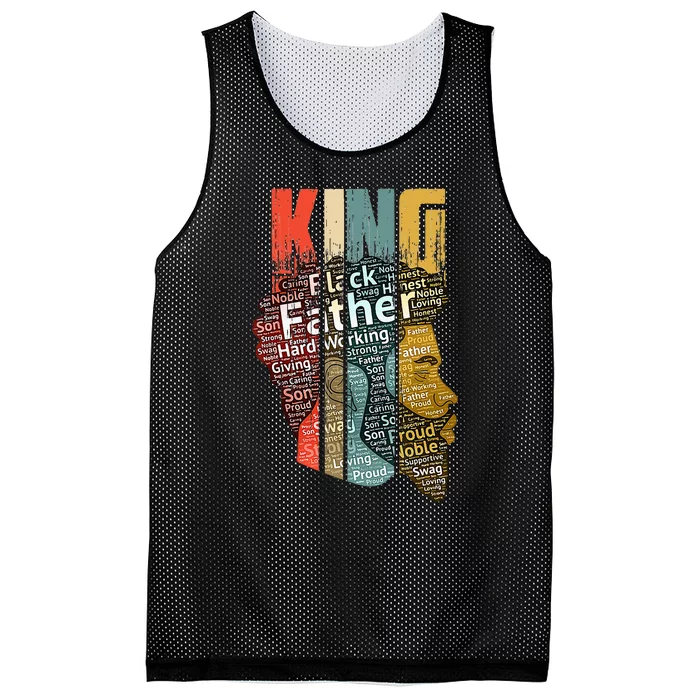 Strong Black King African American Natural Afro Mesh Reversible Basketball Jersey Tank