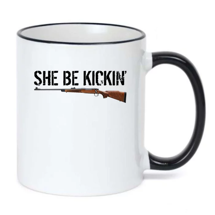 She Be Kickin Guns Saying Cool Hot Women Lady Black Color Changing Mug