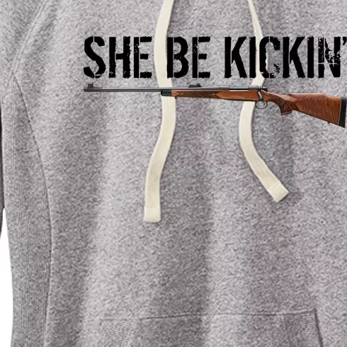 She Be Kickin Guns Saying Cool Hot Women Lady Women's Fleece Hoodie