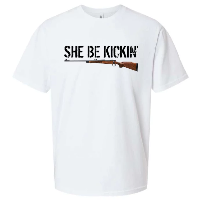 She Be Kickin Guns Saying Cool Hot Women Lady Sueded Cloud Jersey T-Shirt