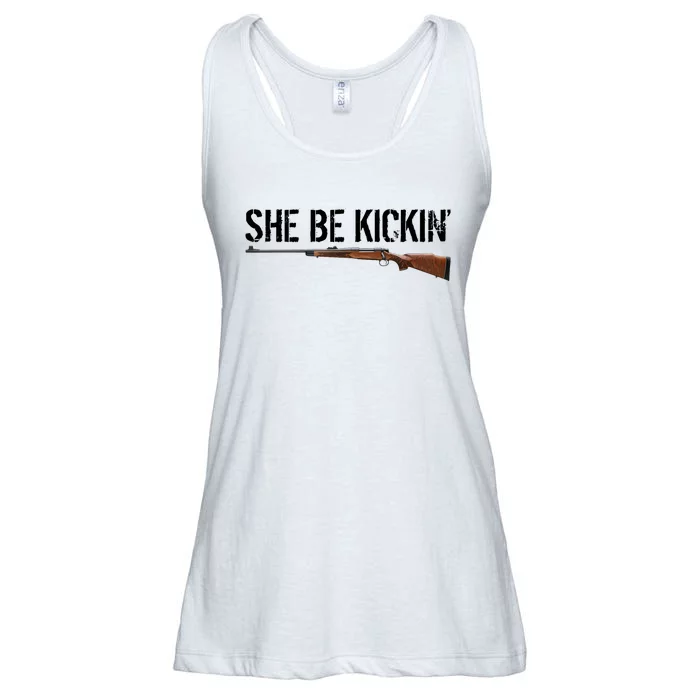 She Be Kickin Guns Saying Cool Hot Women Lady Ladies Essential Flowy Tank