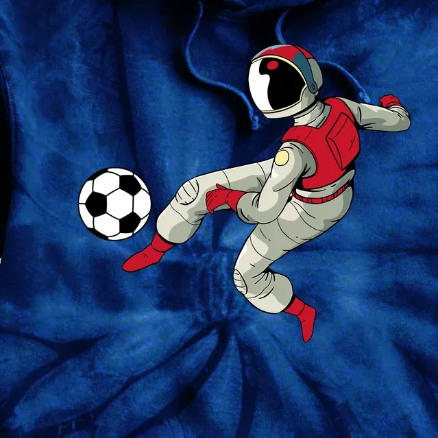 Soccer Ball Kick Astronaut Spaceman Cool Sports Lovers Gift Tie Dye Hoodie