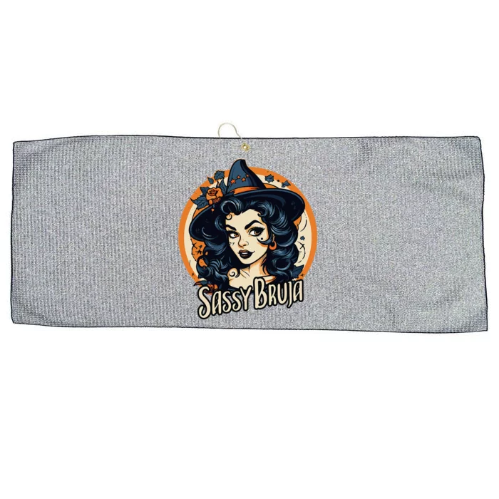 Sassy Bruja Latina Mexican Halloween Witch Large Microfiber Waffle Golf Towel