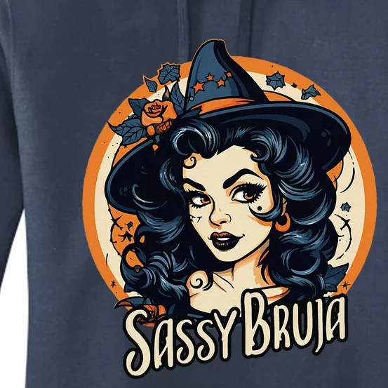 Sassy Bruja Latina Mexican Halloween Witch Women's Pullover Hoodie