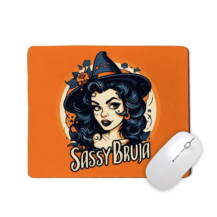 Sassy Bruja Latina Mexican Halloween Witch Mousepad