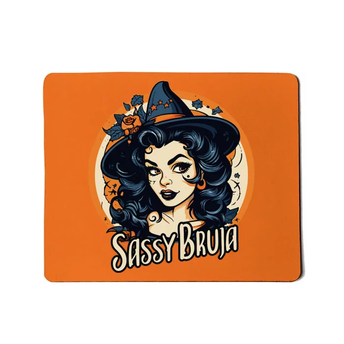 Sassy Bruja Latina Mexican Halloween Witch Mousepad