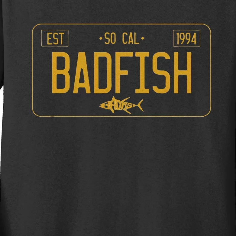 SoCal Badfish License Plate Kids Long Sleeve Shirt