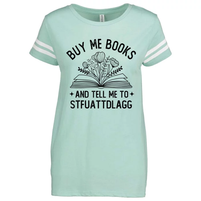 Spicy Book Lover, Buy Me Books And Tell Me To STFUATTDLAGG Funny Trending Enza Ladies Jersey Football T-Shirt