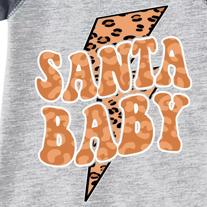 Santa Baby Lightning Cheetah Christmas Infant Baby Jersey Bodysuit