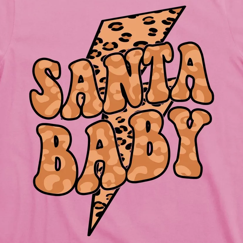 Santa Baby Lightning Cheetah Christmas T-Shirt