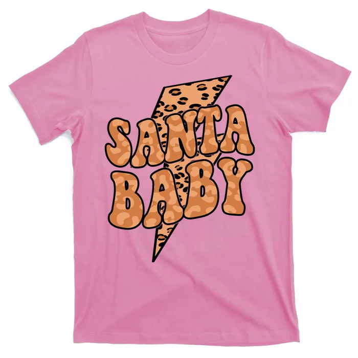 Santa Baby Lightning Cheetah Christmas T-Shirt