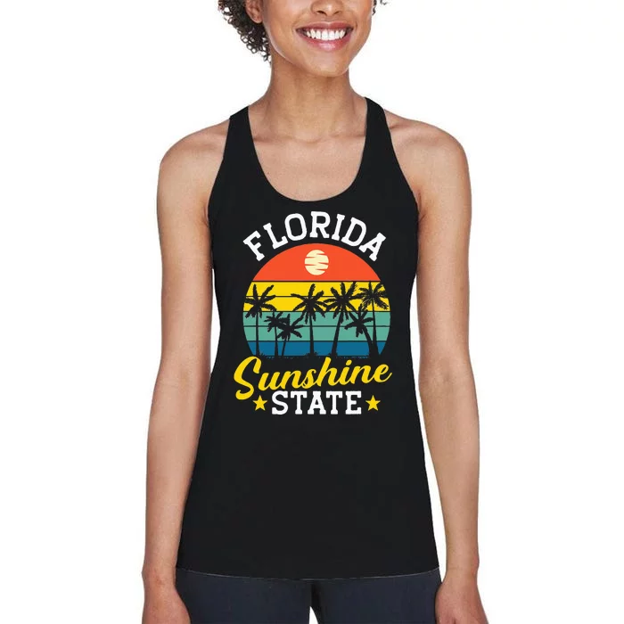 Summer Beach Lover Florida Sunshine State Women's Racerback Tank