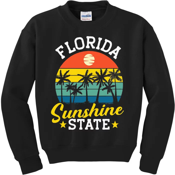 Summer Beach Lover Florida Sunshine State Kids Sweatshirt