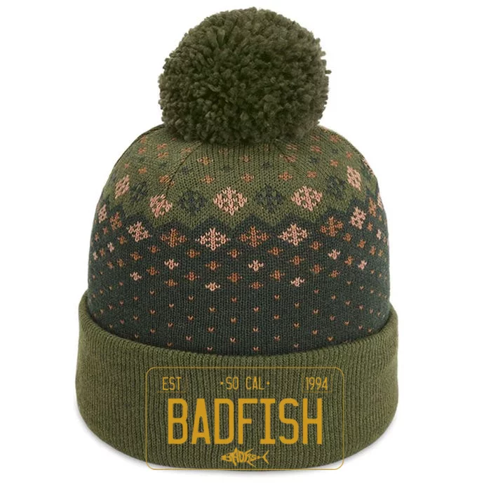 Socal Badfish License Plate The Baniff Cuffed Pom Beanie