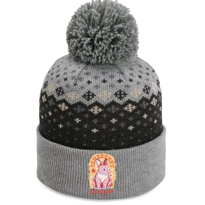 Some Bunny Loves You Cute The Baniff Cuffed Pom Beanie