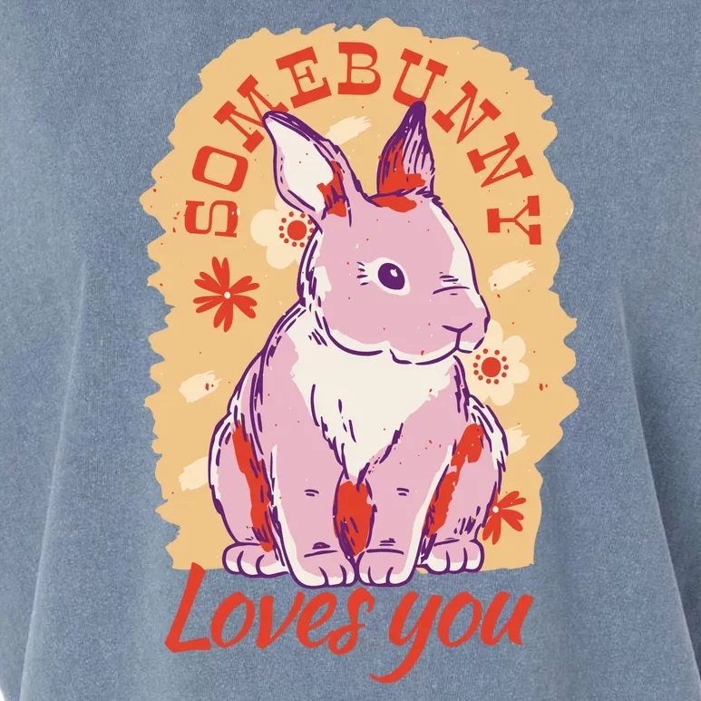 Some Bunny Loves You Cute Garment-Dyed Women's Muscle Tee