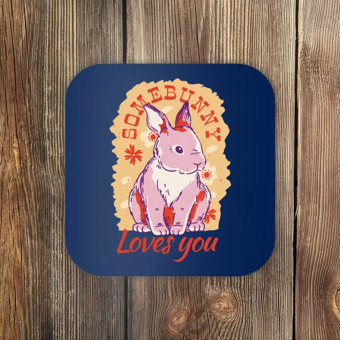 Some Bunny Loves You Cute Coaster