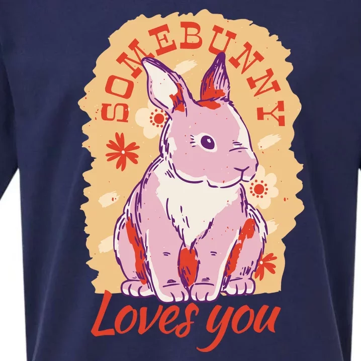 Some Bunny Loves You Cute Sueded Cloud Jersey T-Shirt