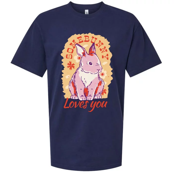 Some Bunny Loves You Cute Sueded Cloud Jersey T-Shirt