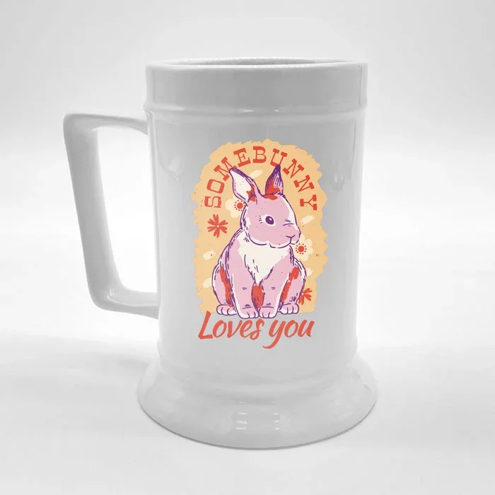 Some Bunny Loves You Cute Front & Back Beer Stein