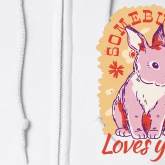 Some Bunny Loves You Cute Full Zip Hoodie