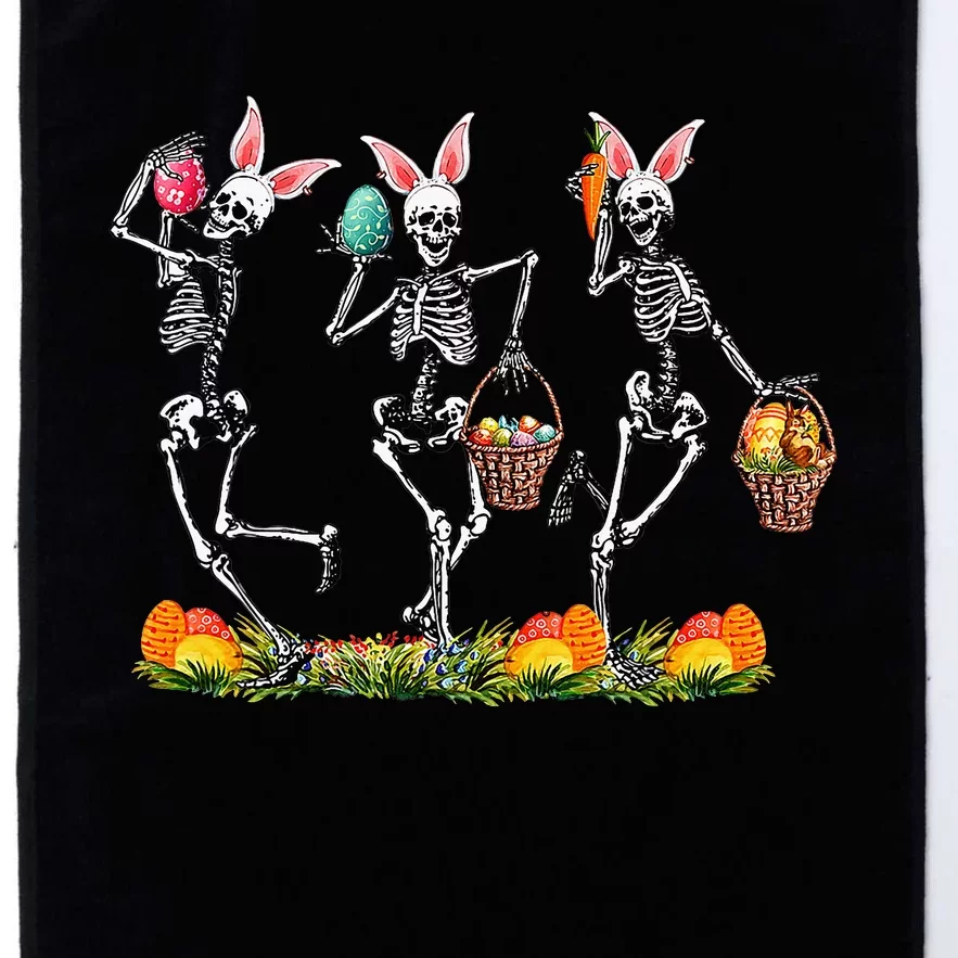 Skeletons Bunny Lover Easter Skellies Dancing Platinum Collection Golf Towel