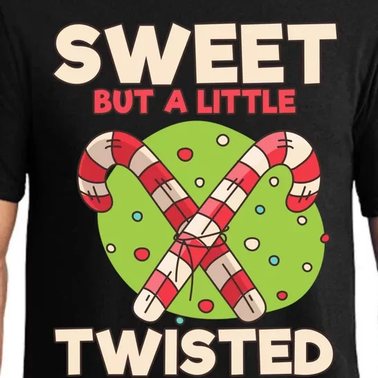 Sweet But Little Twisted Candy Cane Gift Pajama Set